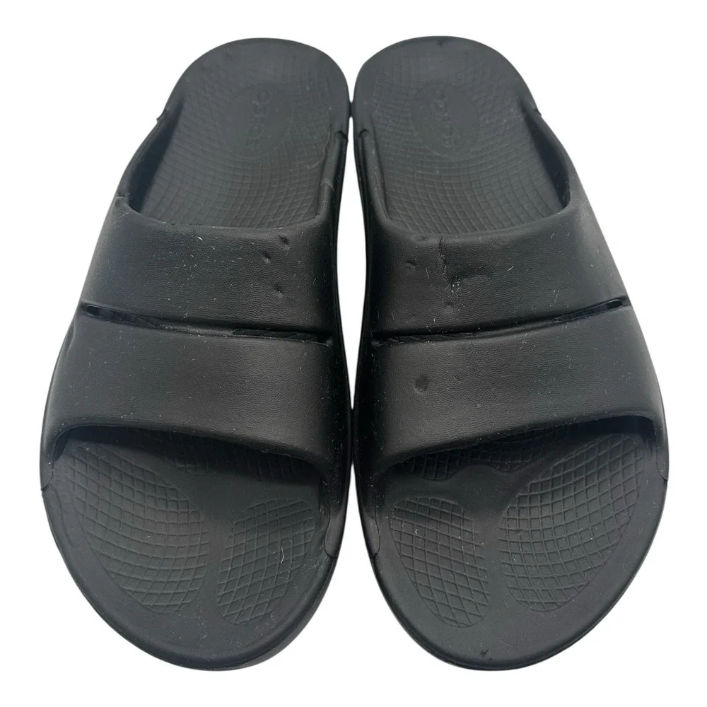 OOFOS Ooahh Slide Sandal‎ Men's Black Recovery Comfort EU 40 / M 7 W 9